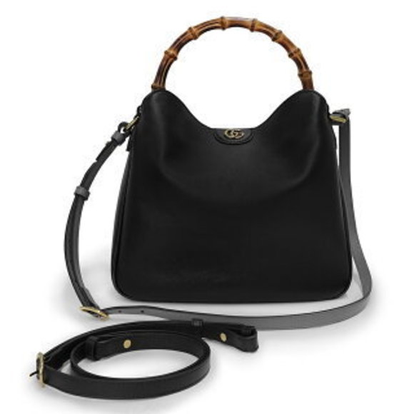 Gucci Diana Crossbody Bamboo Leather Black - Picture 1 of 9